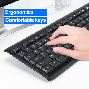 Teclado de oficina con cable T15, teclado barato, Teclado multifuncional para ordenador