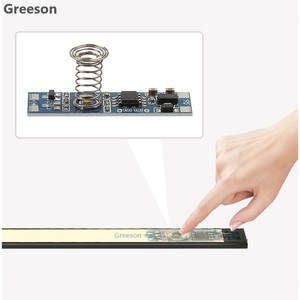 GREESON DC12V 4A 48W LED Control de atenuación Interruptor táctil de resorte Módulo de sensor táctil capacitivo para luces de gabinete - Product Image 1