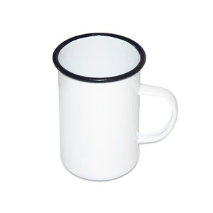 OEM ยี่ห้อพิมพ์ที่กําหนดเองประทับตราเคลือบเหล็กกาแฟเคลือบโลหะถ้วยสูงถ้วยสูงแก้วแก้วเคลือบพร้อมการพิมพ์