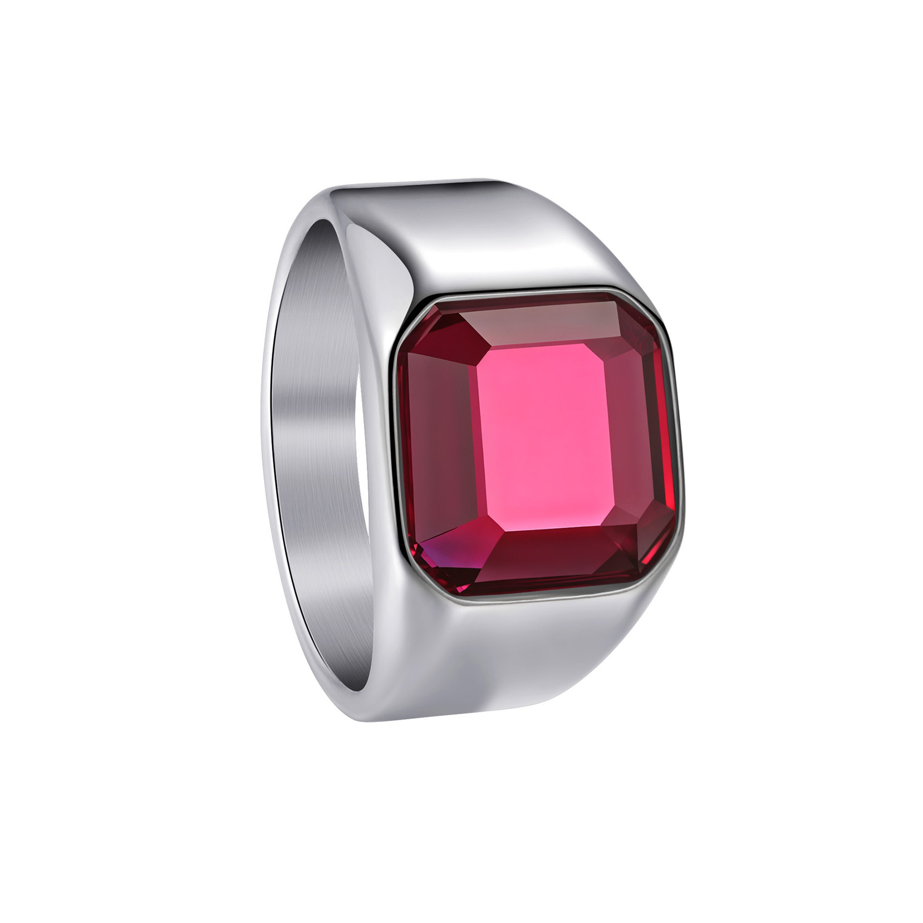 Argent + Rose rouge