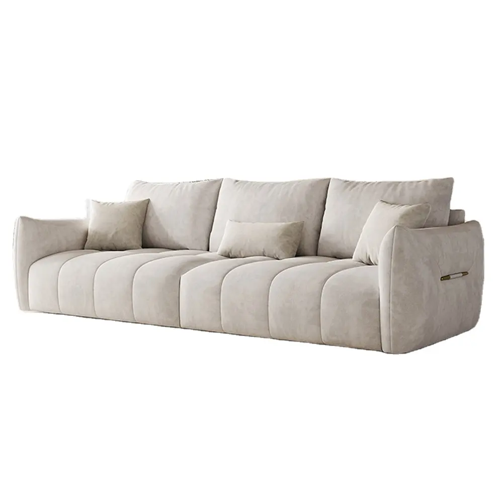 New Design Luxury Elegant Design cloud comfort Living Room Velvet White American Style Sofa Set Furniture