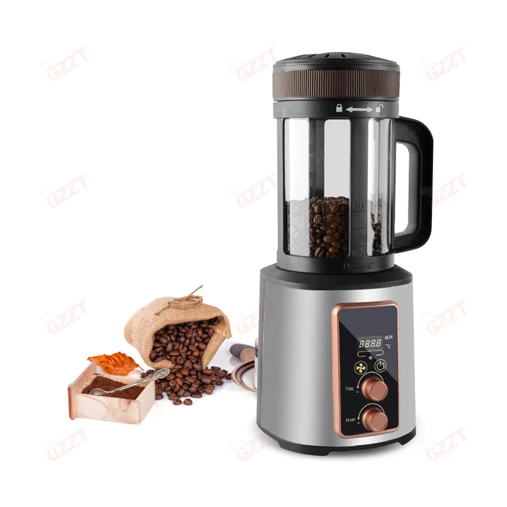 400G Coffee Roaster Home Office Small Auto Electric Timer Setting Temperature Control Transparent Baking Bin Roasting Machine
