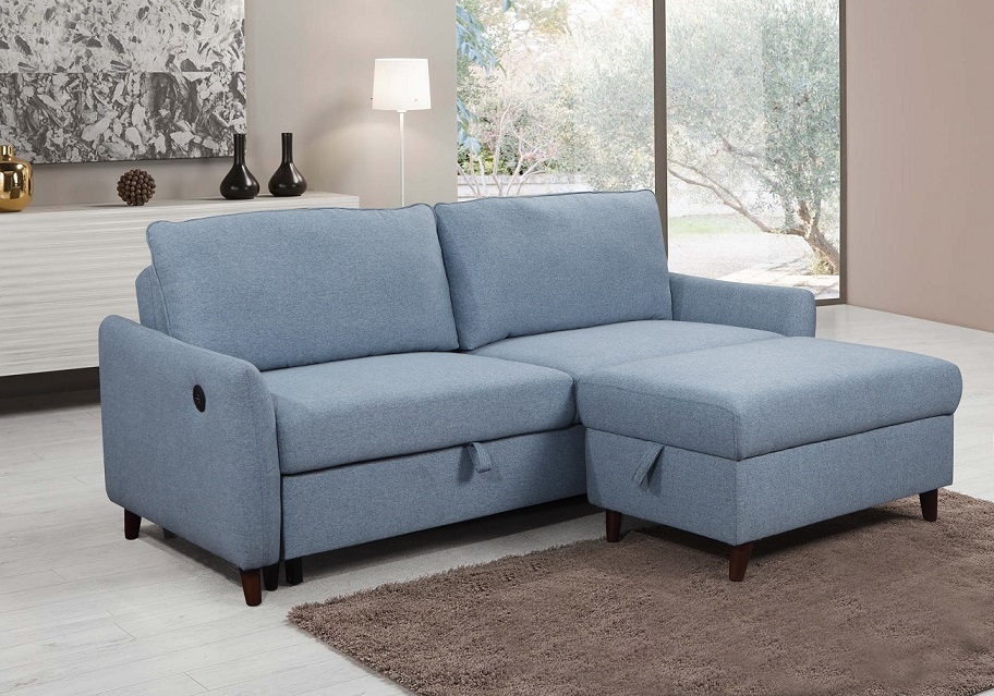 New modern cheaper fabric living room sofa  set with pull out sleeper bed for home