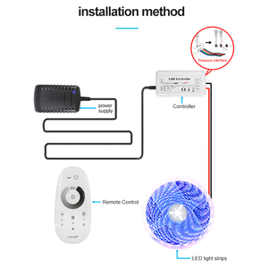 Vendita calda Full Touch DC12V 24V 18A telecomando singolo colore CCT RGB RGBW LED Controller per LED Strip - Product Image 5