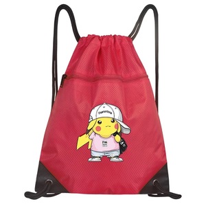Custom 420D Polyester Backpack Traveling Sport Fabric Draw <strong>String</strong> Bag With Printing Logo for Gym Shopping Yoga Drawstring Bags - Product Image 2