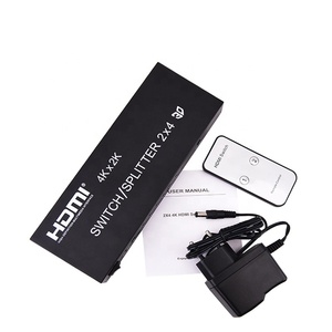 4k x 2k 30Hz 3D HDMI Switch Splitter 2 Eingänge 4 Ausgänge 2 In 4 Out Ultra HD 4k HDMI Matrix 2x4 Mit Fernbedienung Ir