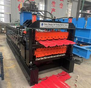 Chất lượng cao ba lớp Tấm lợp ibr sóng tráng men ngói hồ sơ khung cho máy sản xuất cuộn tạo thành máy - Product Image 6