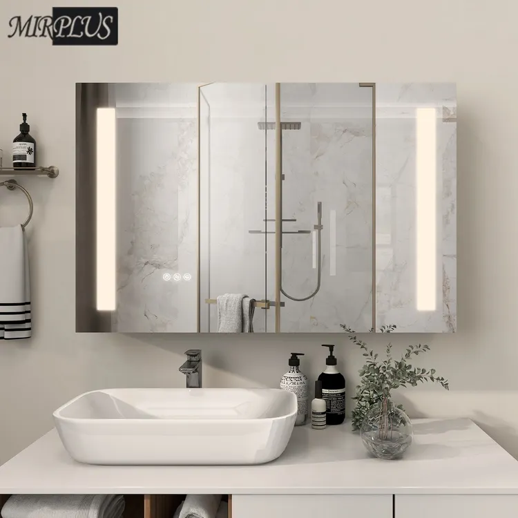 Design classico 36*24 pollici mobiletto del bagno LED armadietto della medicina dello specchio per il bagno