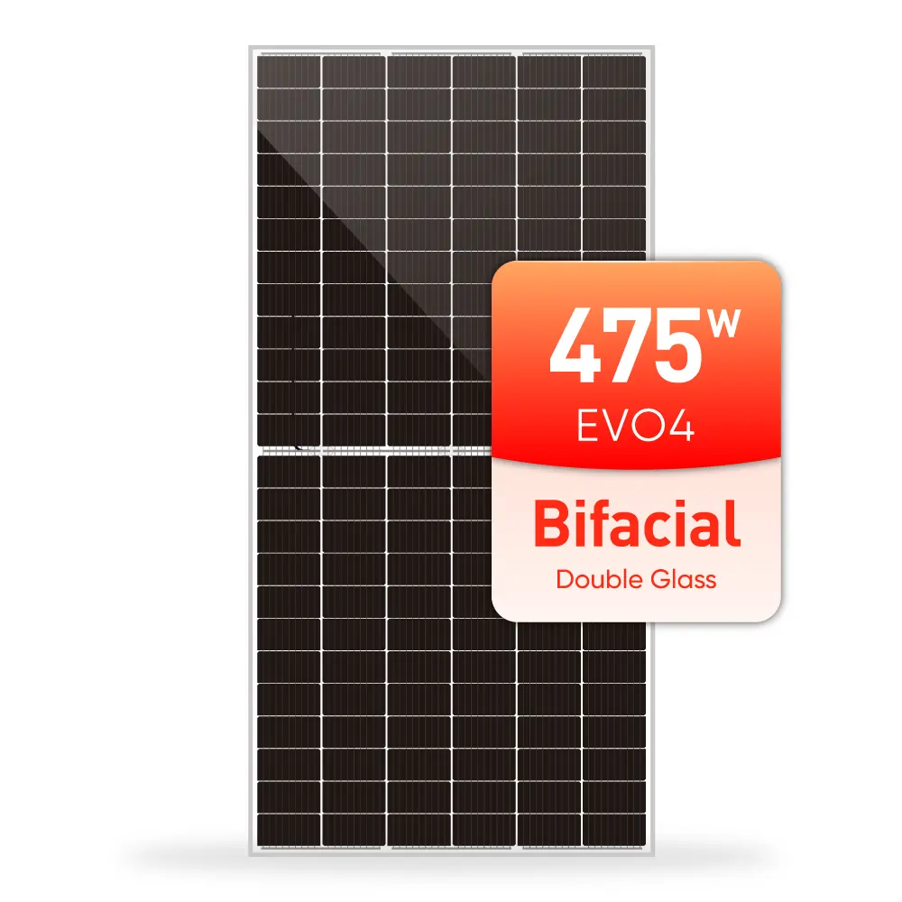 SunEvo Panel surya kaca ganda muncul Bifacial 500W modul PV dengan CE TUV ETL CEC