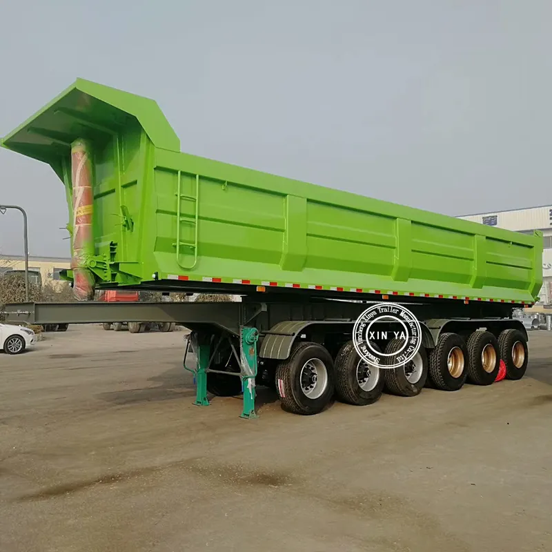 Sand/Stone Transport 40 Cubic Meter 50-80tons Side Dump Tri Axle Tipping Trailer