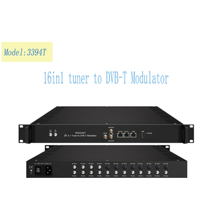 Modulador DVB-T multiportadora de entrada RF y salida RF de sintonizador FTA 16 en 1 de alto rendimiento para sistemas de radiod