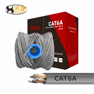CAT6A U/UTPネットワークケーブル305m 1000ft FTPタイプPVCジャケット防水純粋銅インターネットLANシステム用 - Product Image 6