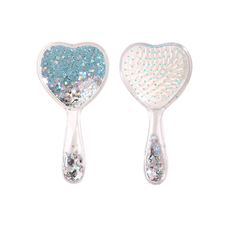 Blue heart-air cushion comb