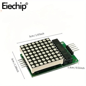 MAX7219 Dot Led Matrix Modul 8*8 MCU LED-Display Steuerungsmodul für Arduino 5V Schnittstellemodul Ausgangseingang Gemeinsame Kathode
