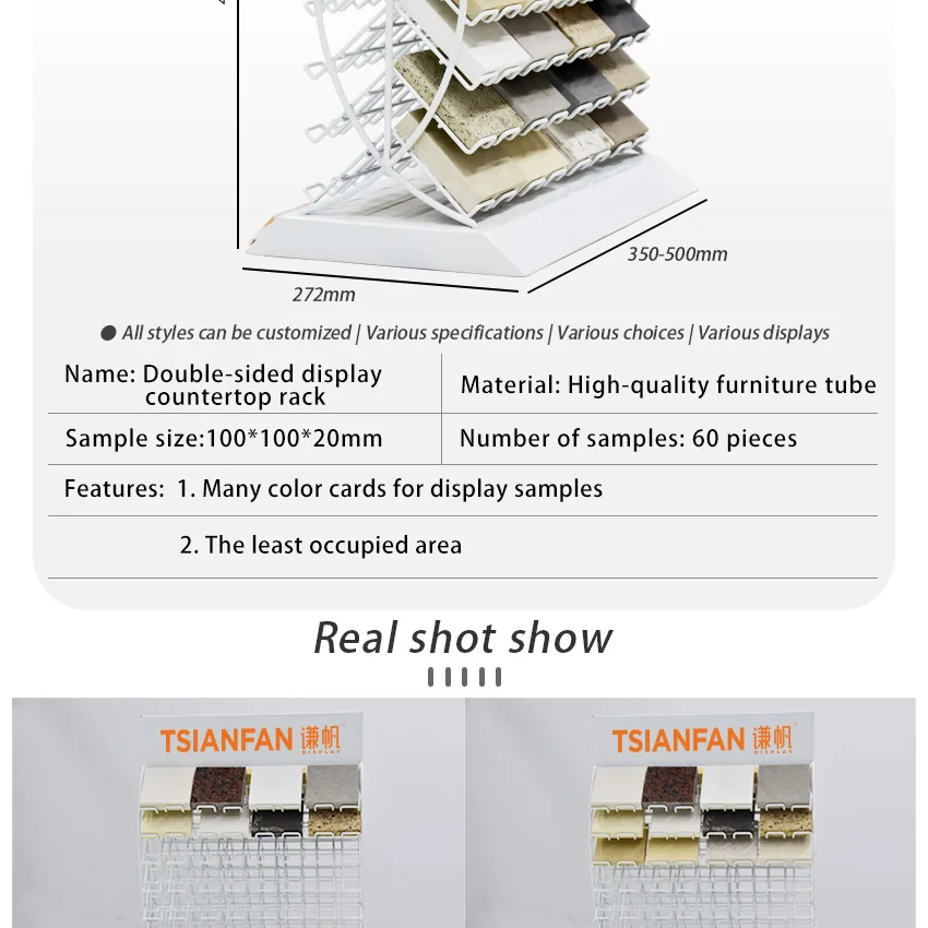 Factory Direct Countertop Display For Mosaic Showroom Tile Quartz Stone Marble Display Rack Stand