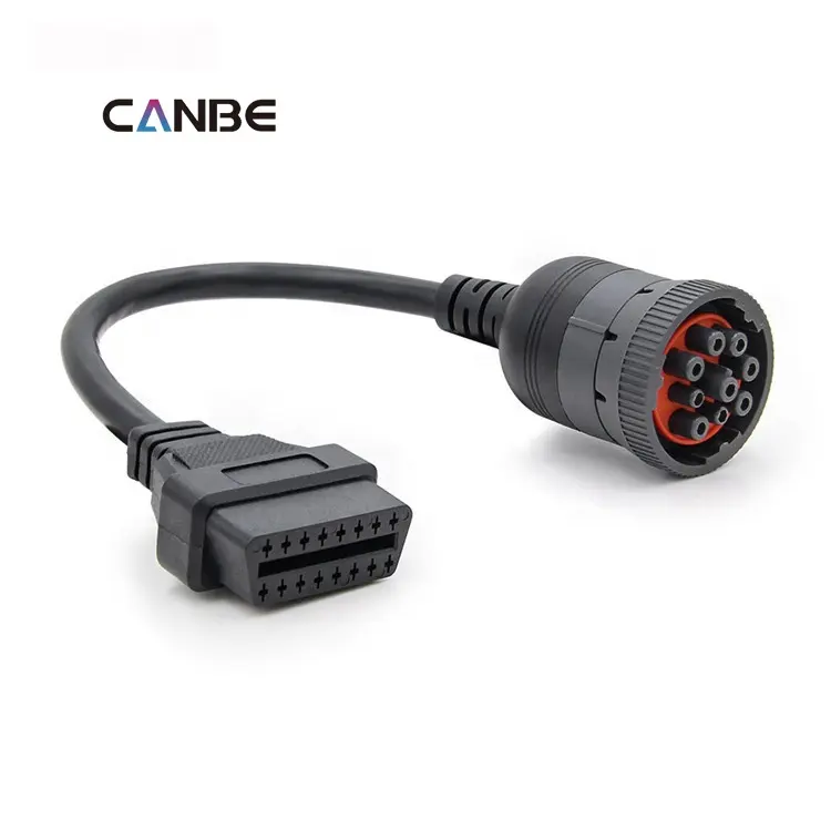 Oem Odm J1939S 9 Pin Deutsch Connector Db9Pin Vrouwelijke Om Obd2 Truck Diagnostic Obd 2 Power Adapter Kabels 16 Pin