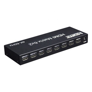 HDMI Matrix 4K 60hz 2.0v neue HDMI Matrix 6x2 Switch Splitter 6 In 2 Out Mit Audio Fiber Out HDMI Matrix Switcher