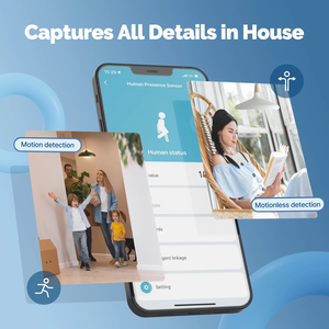 Tuya WiFi Smart Human Presence <strong>Sensor</strong> <strong>Motion</strong> and Motionless <strong>Detection</strong> <strong>Light</strong> Luminance <strong>Sensor</strong> Wired Design App Notification - Product Image 5