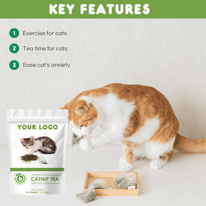 Té de hierba gatera seca Natural de alta calidad para gatos Atractivo beber más agua Catnip Tea Bag Catnip para gato - Product Image 3