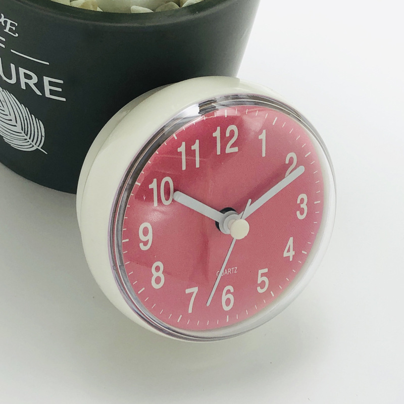 Horloge à ventouse-rose-7cm