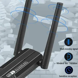 Scheda di rete wireless dual-band da 5G senza driver 1300M Gigabit scheda di rete desktop ricevitore USB trasmettitore WIFI - Product Image 3