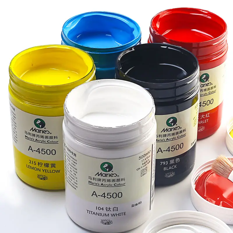 Peintures acryliques professionnelles peinture bricolage sur toile/bois/baril de verre 100/300/500ml ensemble de peinture acrylique