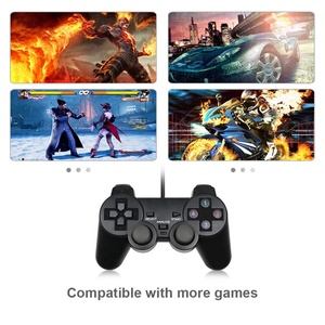 Mando USB de doble vibración para juegos en casa, mando con Cable y Cable USB de 1,5 M para PC, ordenador portátil