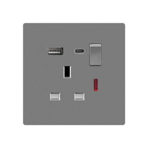 Eurotrade 86 Hidden Ultra-thin Design Switch Panel 16A Multifunctional British German Standard USB <strong>Network</strong> Socket - Product Image 5