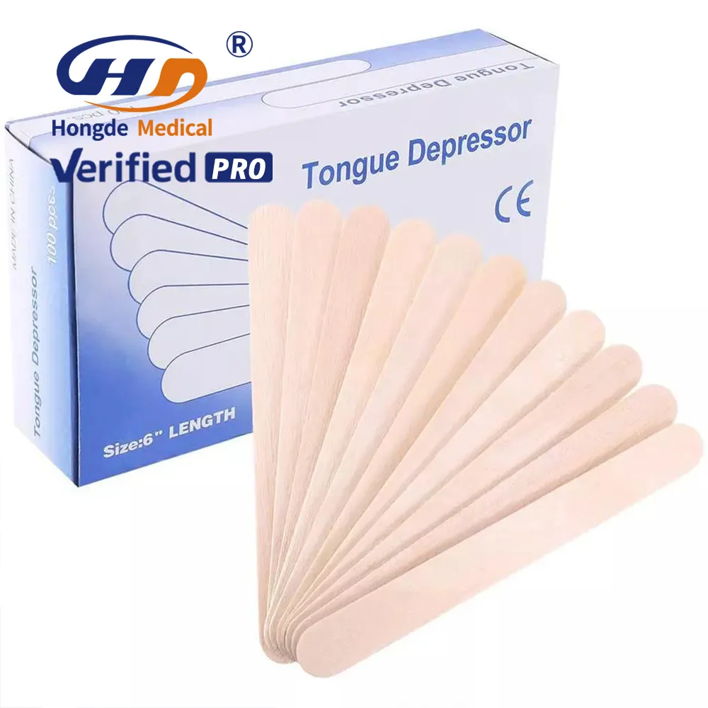 Médico descartável estéril bambu madeira madeira língua depressor Sabor Flavorred