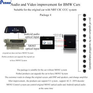 BMW F10 (2011-2016 ) F10 CICNBTシステム用カーDVDGPSマルチメディアプレーヤーオーディオアップグレードDSPアンプシステム付き - Product Image 5