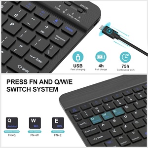 三星Galaxy Tab S9 FE 10.9 2023 SM-X510 SM-X516键盘盒定制语言徽标盖无线移除平板电脑键盘 - Product Image 5