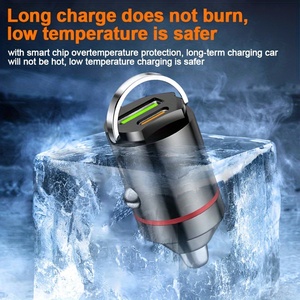 100W迷你汽车点烟器插座适配器快速充电器PD30W Usb C汽车充电器QC3.0适配器双端口C型汽车充电器 - Product Image 6