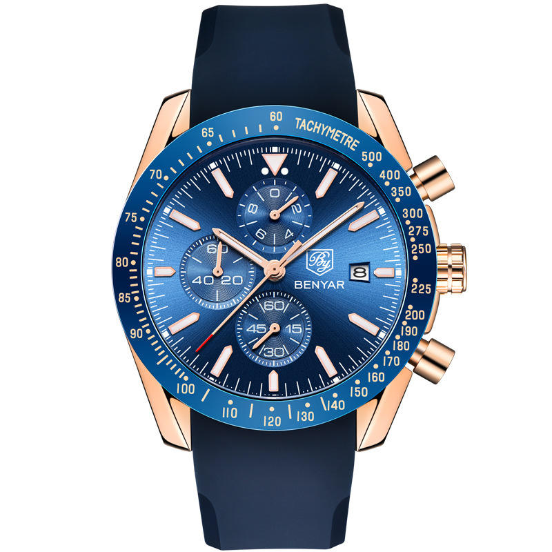 สายซิลิโคนสีน้ำเงินดำ