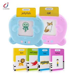 Chengji 225pcs English Words Flash Cards Reader Bear Learning Machine Early Education Flash Card Reader Machine for Kids - Product Image 1