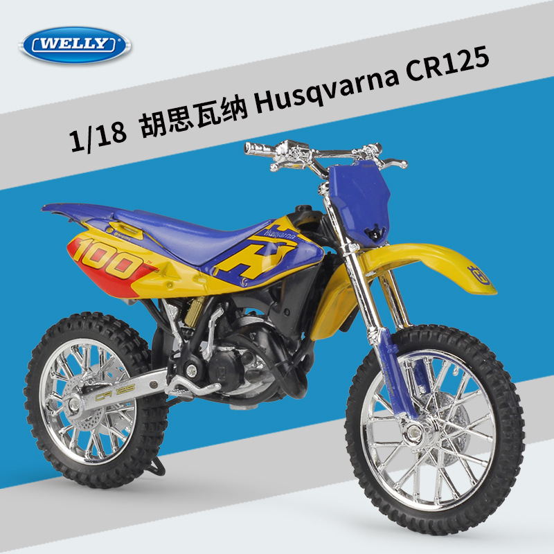 Husqvarna cr125 bleu et jaune