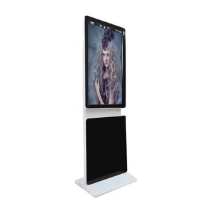 Il Totem orizzontale del chiosco del contrassegno digitale di 360 gradi del supporto da pavimento da 65 pollici ruota lo schermo di visualizzazione di pubblicità - Product Image 4