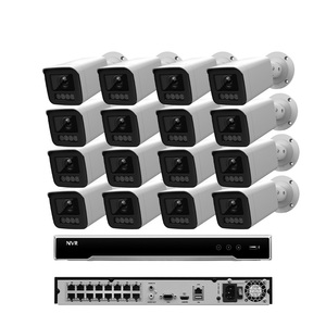 Full Color Turet Indoor Outdoor Ip67 Mic Sd Slot 5MP Motion Detection 8ch Poe <span class=keywords><strong>Nvr</strong></span> telecamera di sicurezza sistema Cctv - Product Image 1