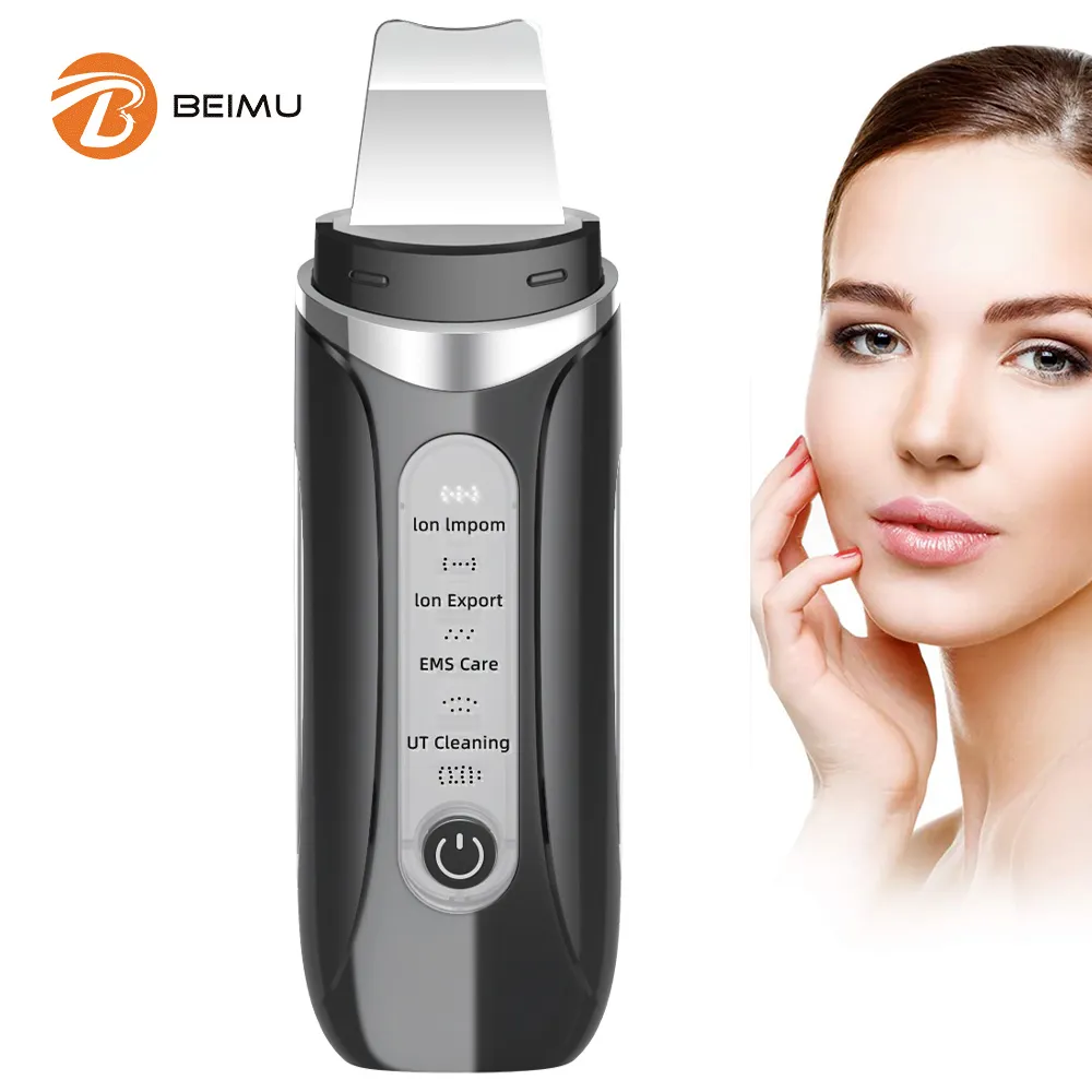 Home Beauty Device Peeling Facial Pore Cleaner Ultra Sonic Skin Scrubber Machine