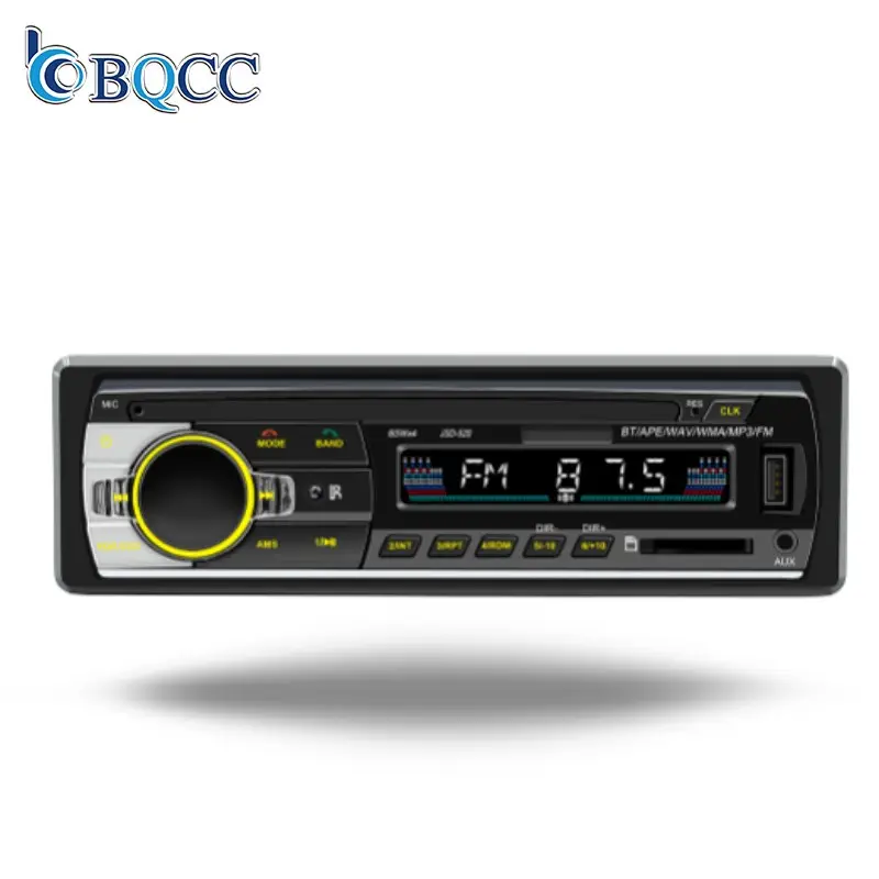 BQCC Assistant vocal lumières colorées 24VJSD-520C 1DIN autoradio lecteur MP3 BT/FM/ 2 USB/AUX autoradio mains libres appel Autoradio