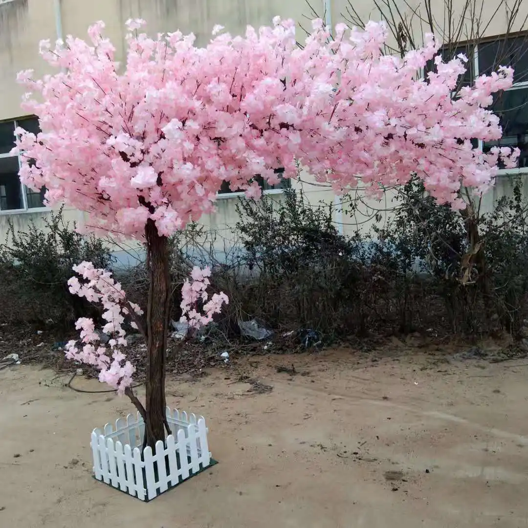 Centro de mesa personalizado para interiores y exteriores, arcos de árbol de cerezo Artificial blanco y rosa para decoración de boda