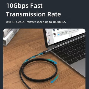 High Quality Cabo USB C Cable PD 100W 20V 5A Fast Charging USB3.1 USB 3.1 Gen2 4K Ultra HD Type C to Type C Cable for Macbook