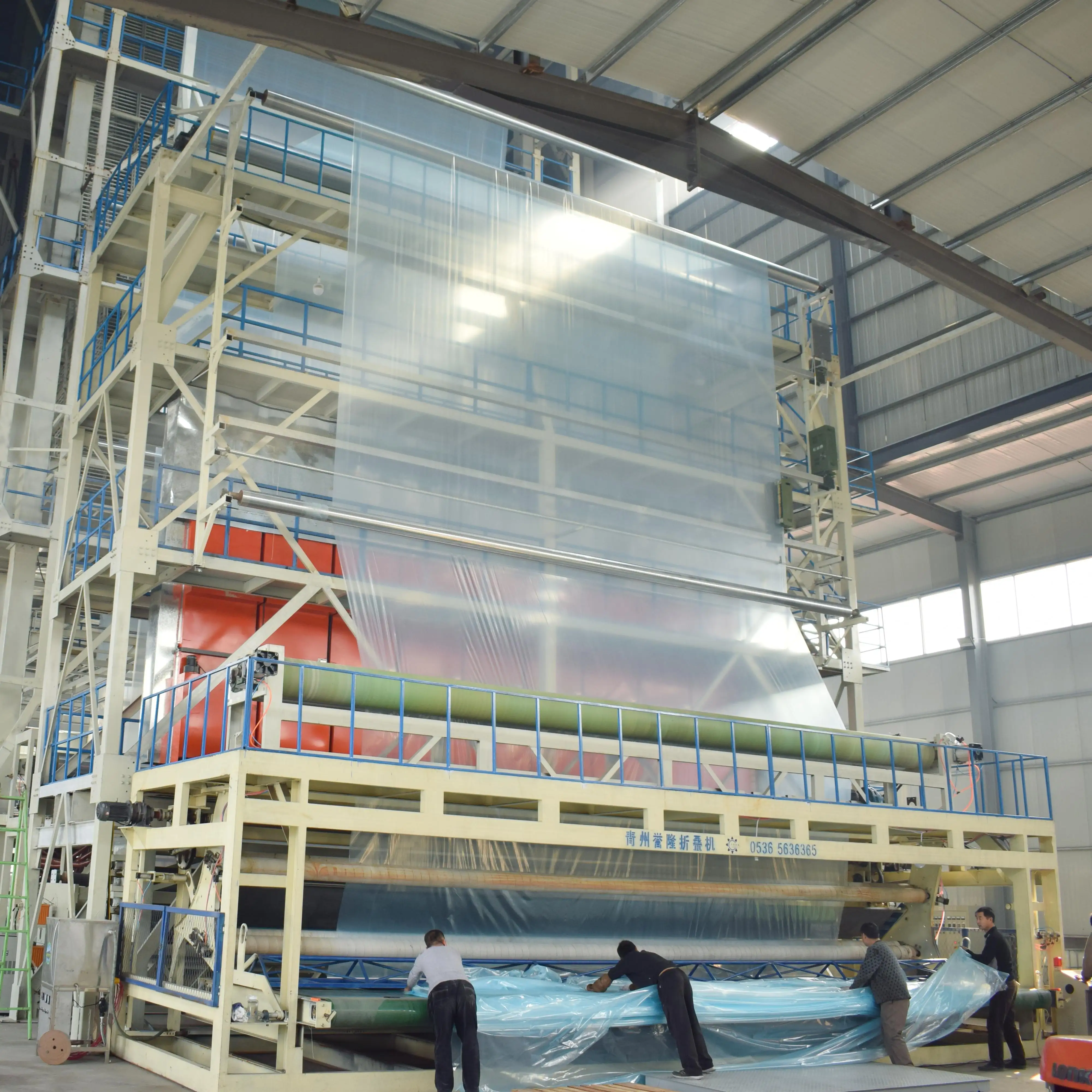Mesin tiup plastik film rumah kaca pertanian PE 4 6 8 12 meter