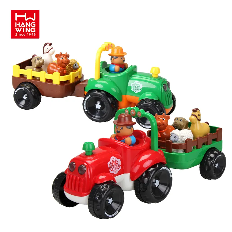 مزارع منزلق مع صوت مجموعة ألعاب دييكاست سيارات أطفال B & O 18 سيارة كهربائية صلبة اللون من البلاستيك