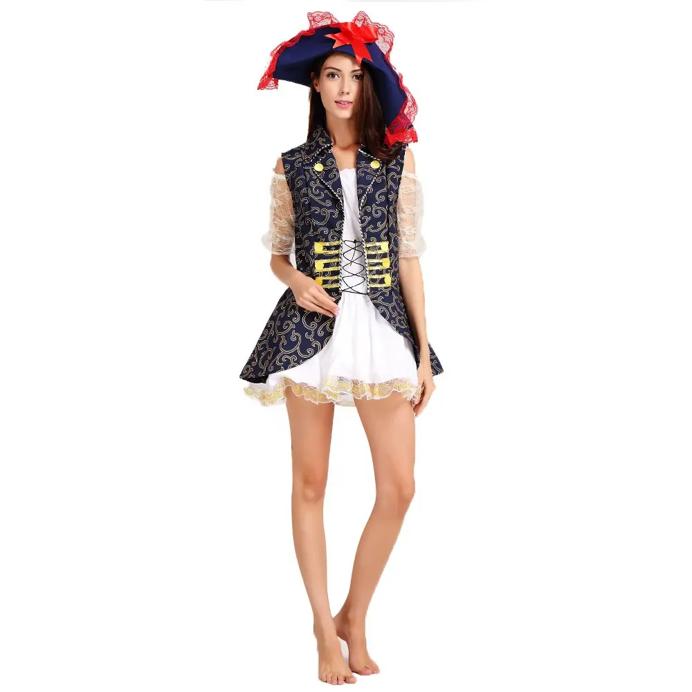 Best Wholesale Party Halloween Carnival Sexy Cosplay Adult Female Pirate Costume, Hot Sale Cheap Popular Polyester Women Costume