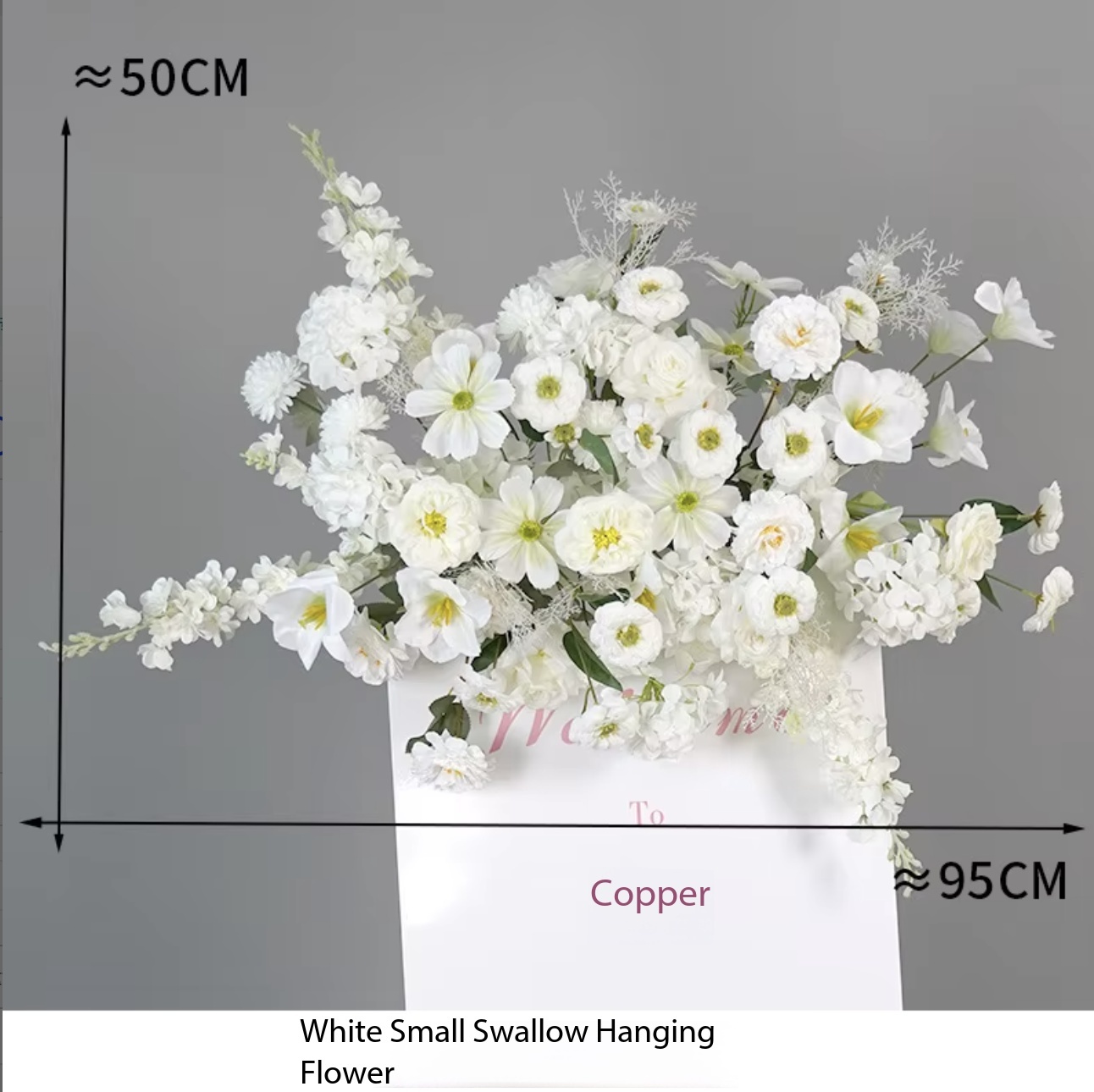 2_Arrangement floral de petite hirondelle blanche