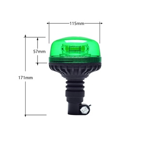 ECE R10 CE发光二极管频闪灯信标新型12V/24v汽车叉车安全闪光信标绿色旋转警示灯