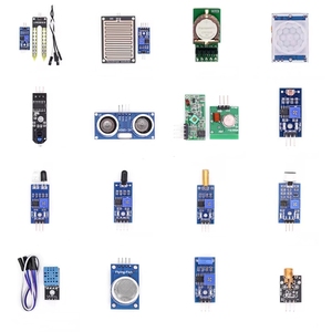 16 Arten von Sensor-Kit das Sensormodul Paket Boden Regentropfen Rauch Ultraschall-Infrarot geeignet für Raspberry Pi Arduino