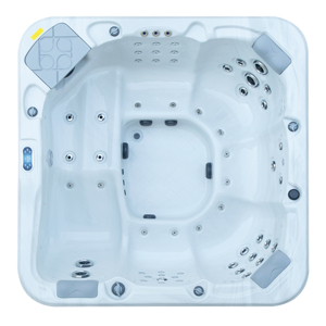 Moderna 6 persone all'aperto Spa vasca idromassaggio in acrilico Freestanding jacuzzi funzione di massaggio Design rettangolare scolapiatti uso della famiglia - Product Image 2