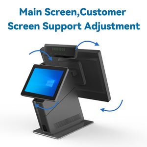Caja registradora todo en uno, máquinas Pos, pantalla táctil de escritorio de 15,6 pulgadas, sistema Pos Android con escáner de código QR, huella dactilar - Product Image 4