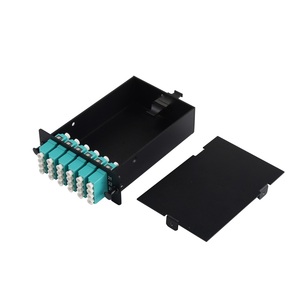 FTTH ODF 19英寸1U 2U防水液晶适配器96端口光纤可编程控制器分路器接线板，用于4G/3g网络